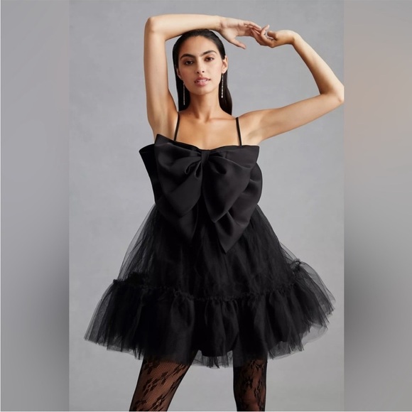 Anthropologie Hutch Take A Bow Mini Dress- 6 - Picture 3 of 10